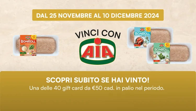 Dal 25 novembre al 10 dicembre 2024, vinci con AIA