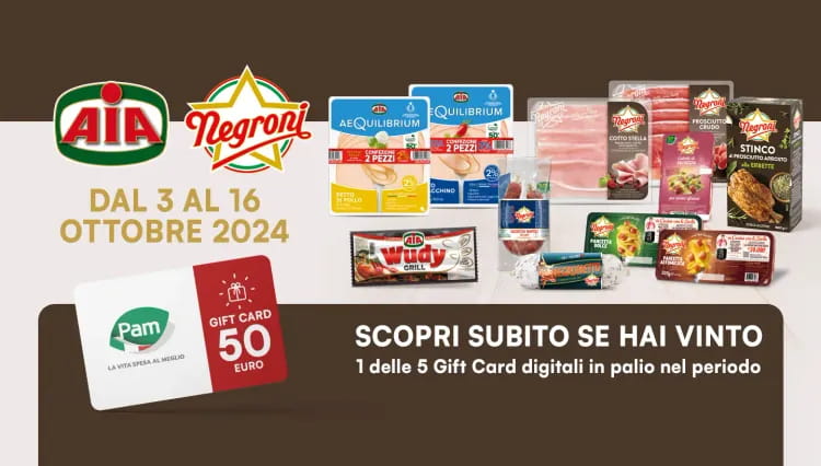 Dal 3 al 16 ottobre 2024, vinci con AIA e Negroni