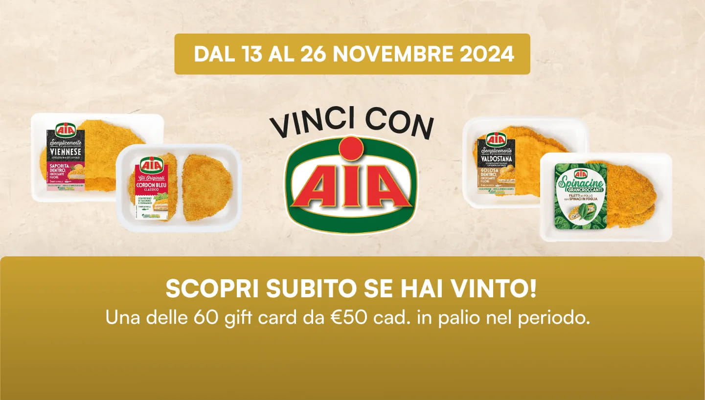 Dal 13 al 26 novembre 2024, vinci con AIA